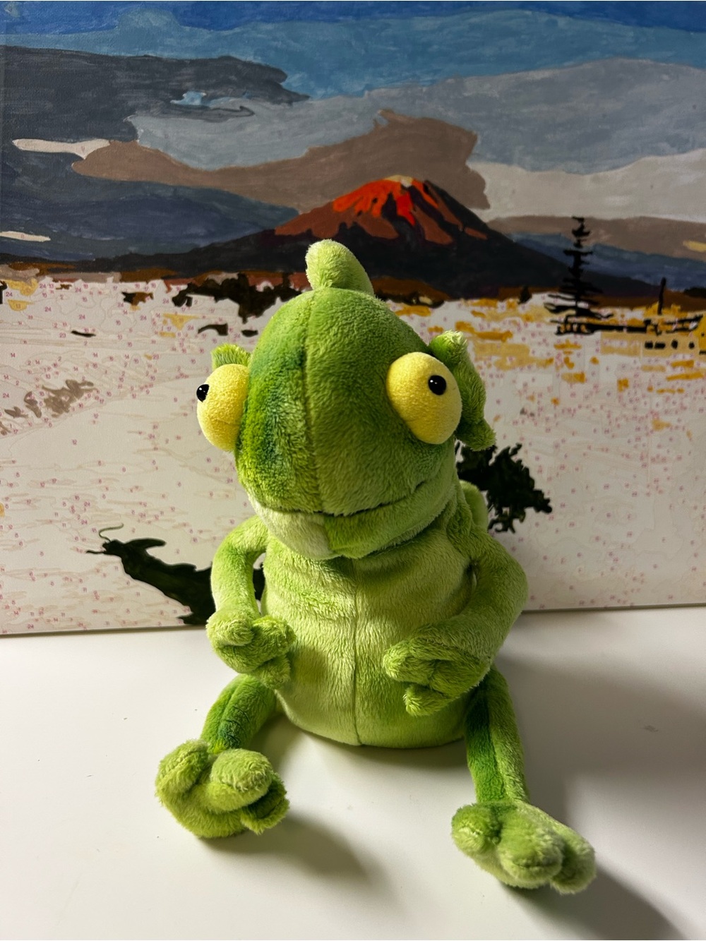 Jellycat London Green Chameleon Lizard Plush Stuffed Animal Toy 8 inch